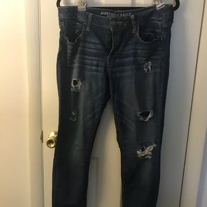 American Eagle distressed jeggings